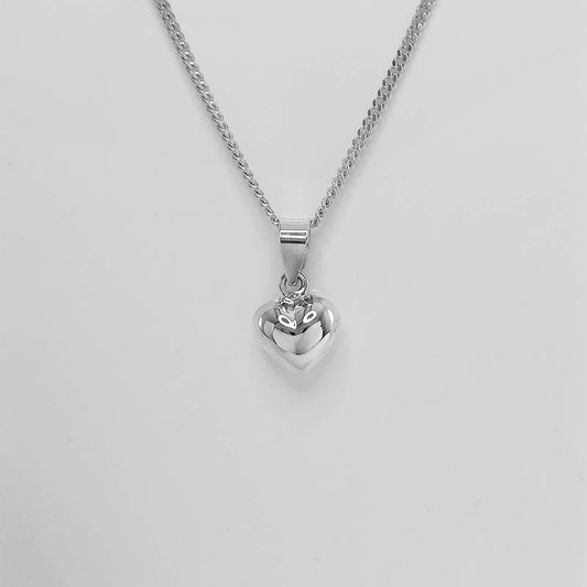 Sterling Silver Bubble Heart Charm - Small