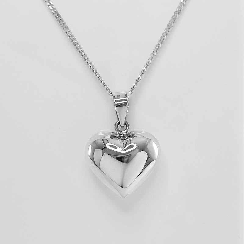 Extra Large Silver Bubble heart pendant