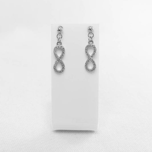 Sterling silver infinity drop earrings