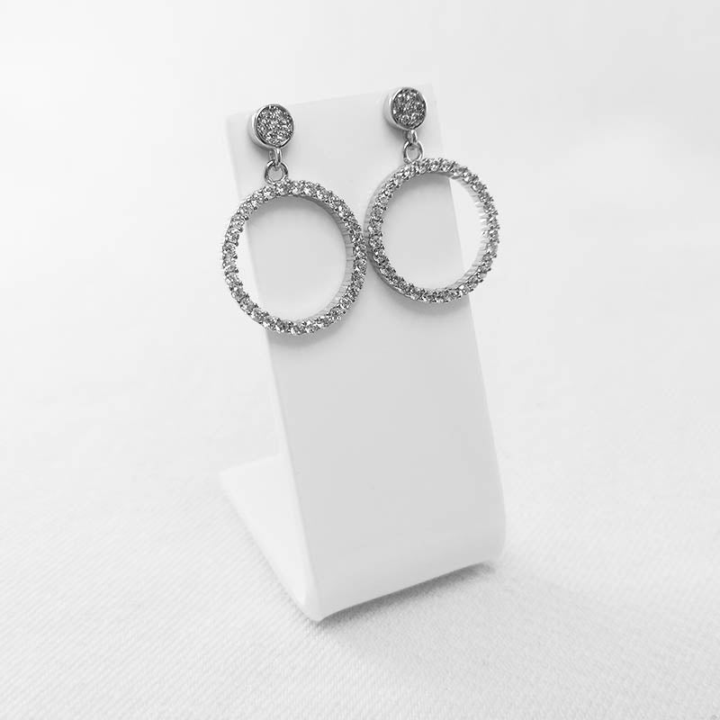 Sterling silver circle of life earrings