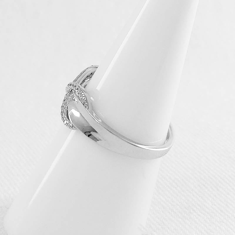 sterling silver infinity ring with cubic zirconia stones
