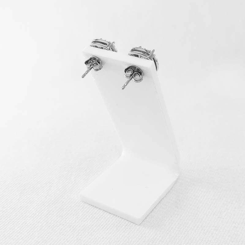 Silver Stud earrings with cubic zirconia stones