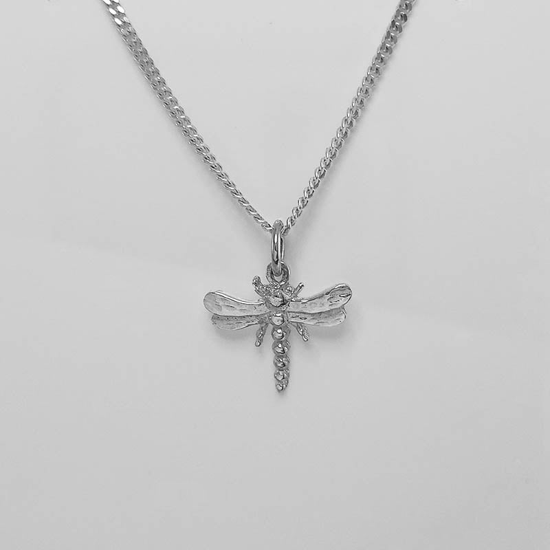 Sterling Silver Dragonfly Pendant with a Silver Chain