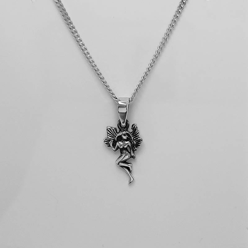 Sterling silver fairy charm with a silver chain