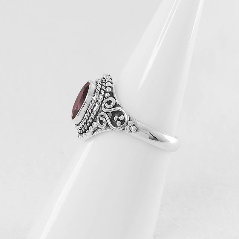 Sterling Silver Garnet Ring