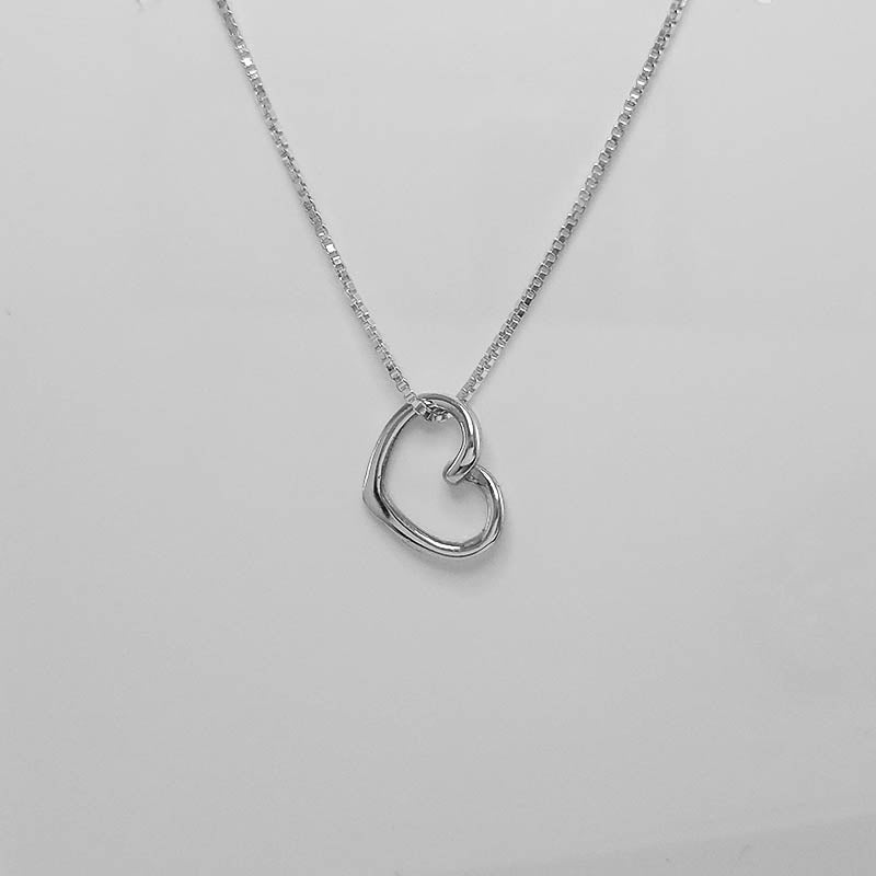 Sterling Silver Heart Pendant with a silver chain