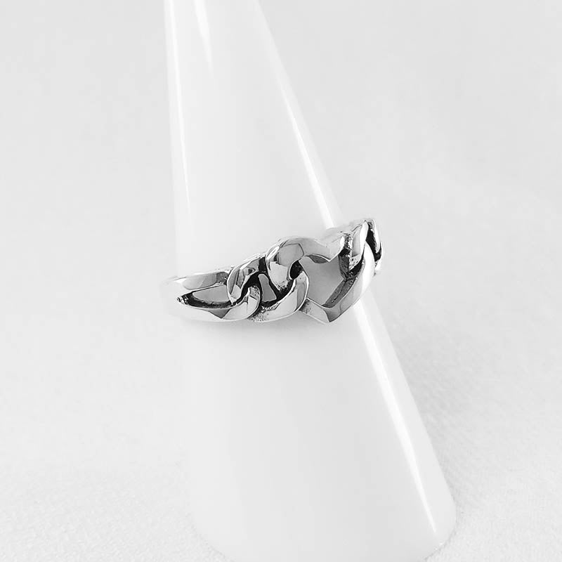 Sterling Silver Knotted Heart Ring