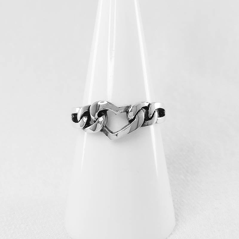 Sterling Silver Knotted Heart Ring