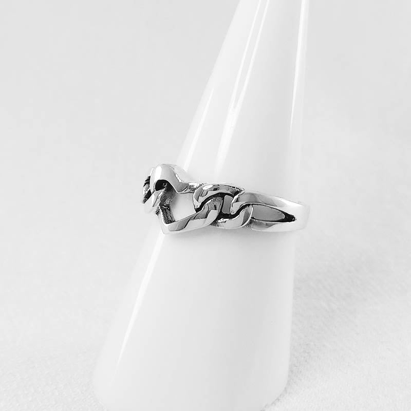Sterling Silver Knotted Heart Ring\