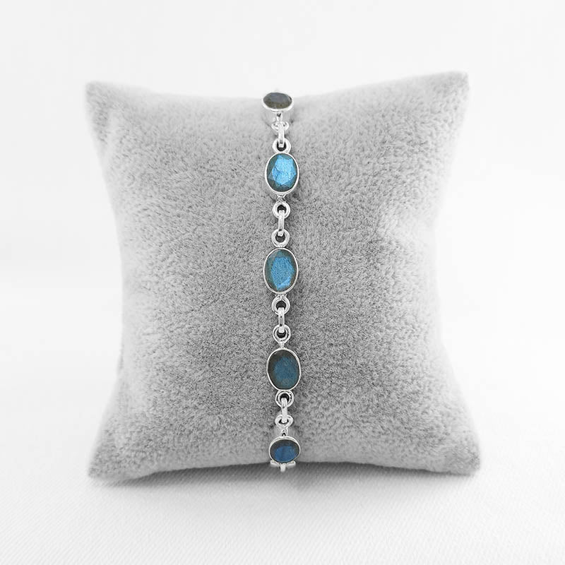 Labradorite hot sale silver bracelet