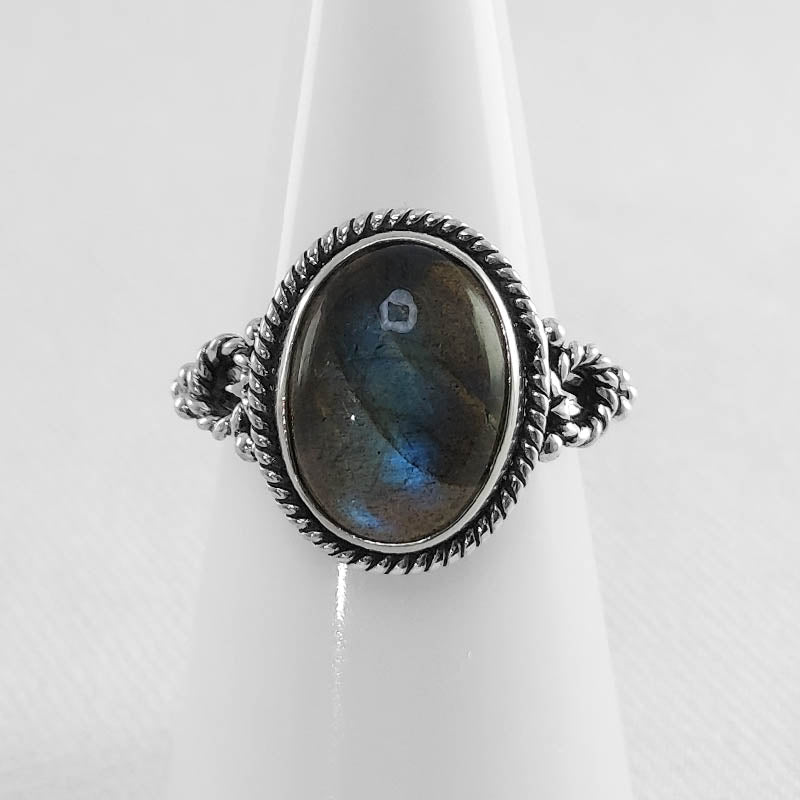 Sterling Silver Labradorite Ring For Women