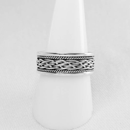 Sterling Silver Oxidised Ring for Men