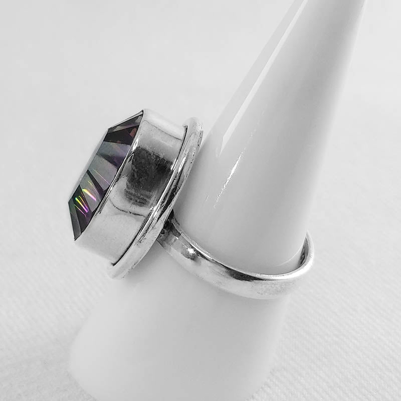 Sterling silver Mystic Topaz ring