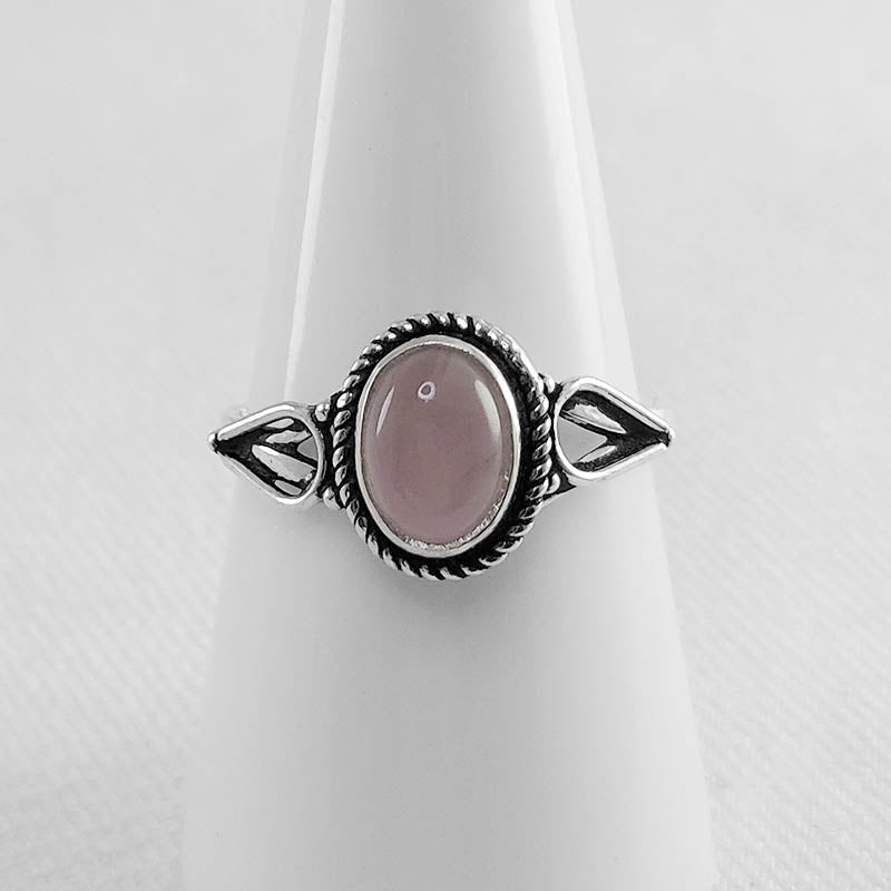 Sterling Silver Rose Quartz Ring 