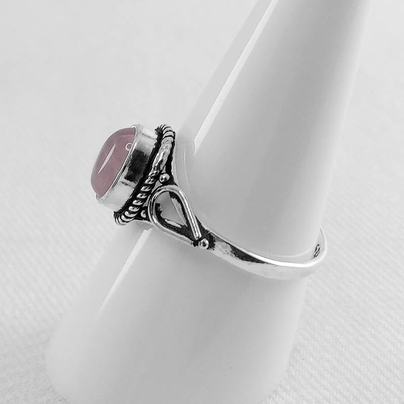 Sterling Silver Rose Quartz Ring 