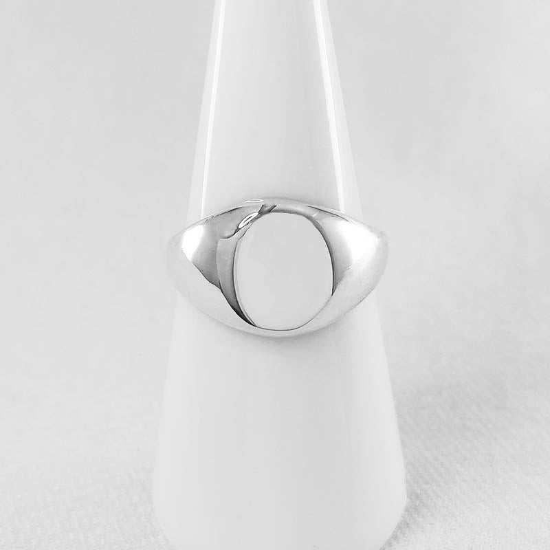 Oval Signet Ring Made with Sterling Silver