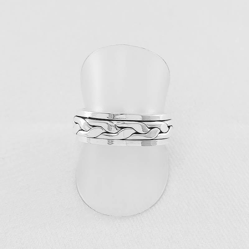 Sterling silver Spinner ring for men