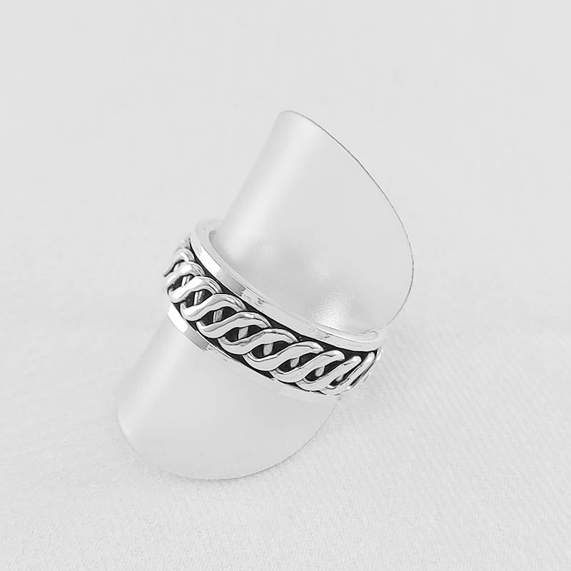 sterling silver celtic spinner ring for men