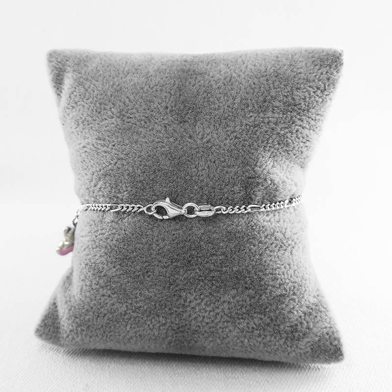 Sterling Silver Baby Bracelet with a Teddy Bear Charm