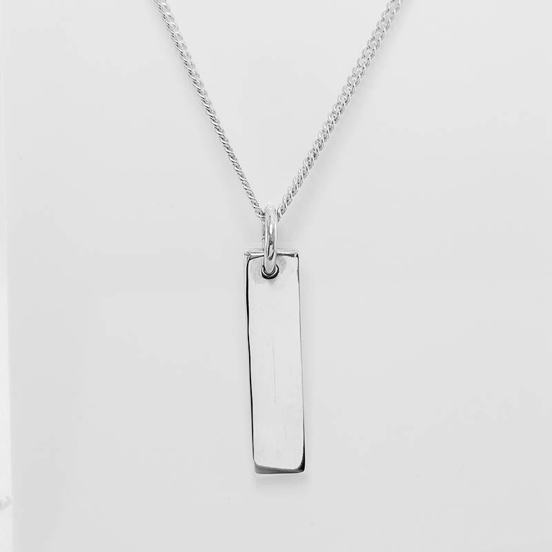 Silver Dog Tag Necklace For Men