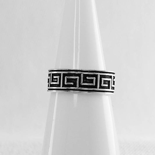 Silver Greek Pattern Toe Ring