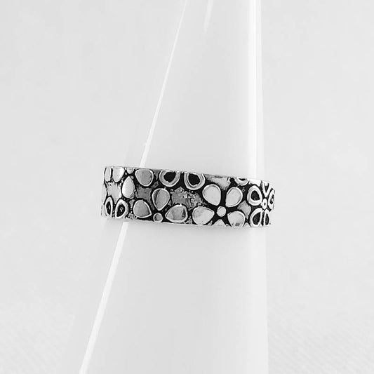 Sterling Silver Toe Ring - Floral Design