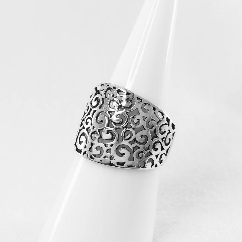 Sterling silver chunky ring for women