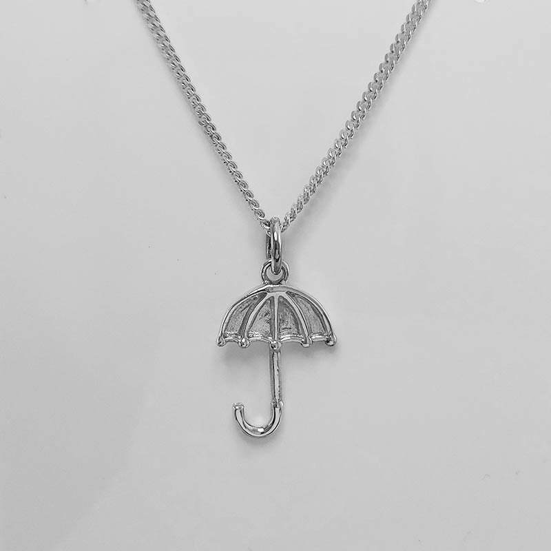 Silver Umbrella charm with a silver chain