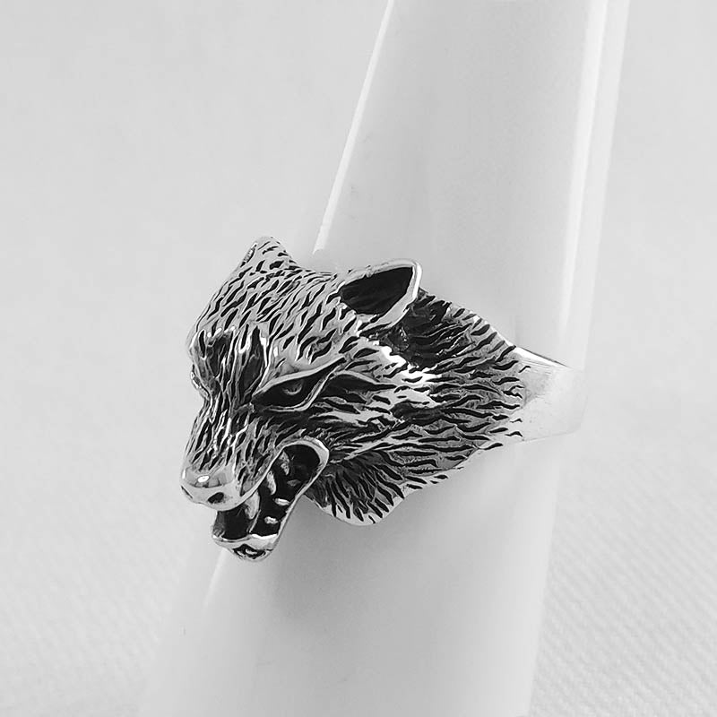 Sterling silver Wolf ring